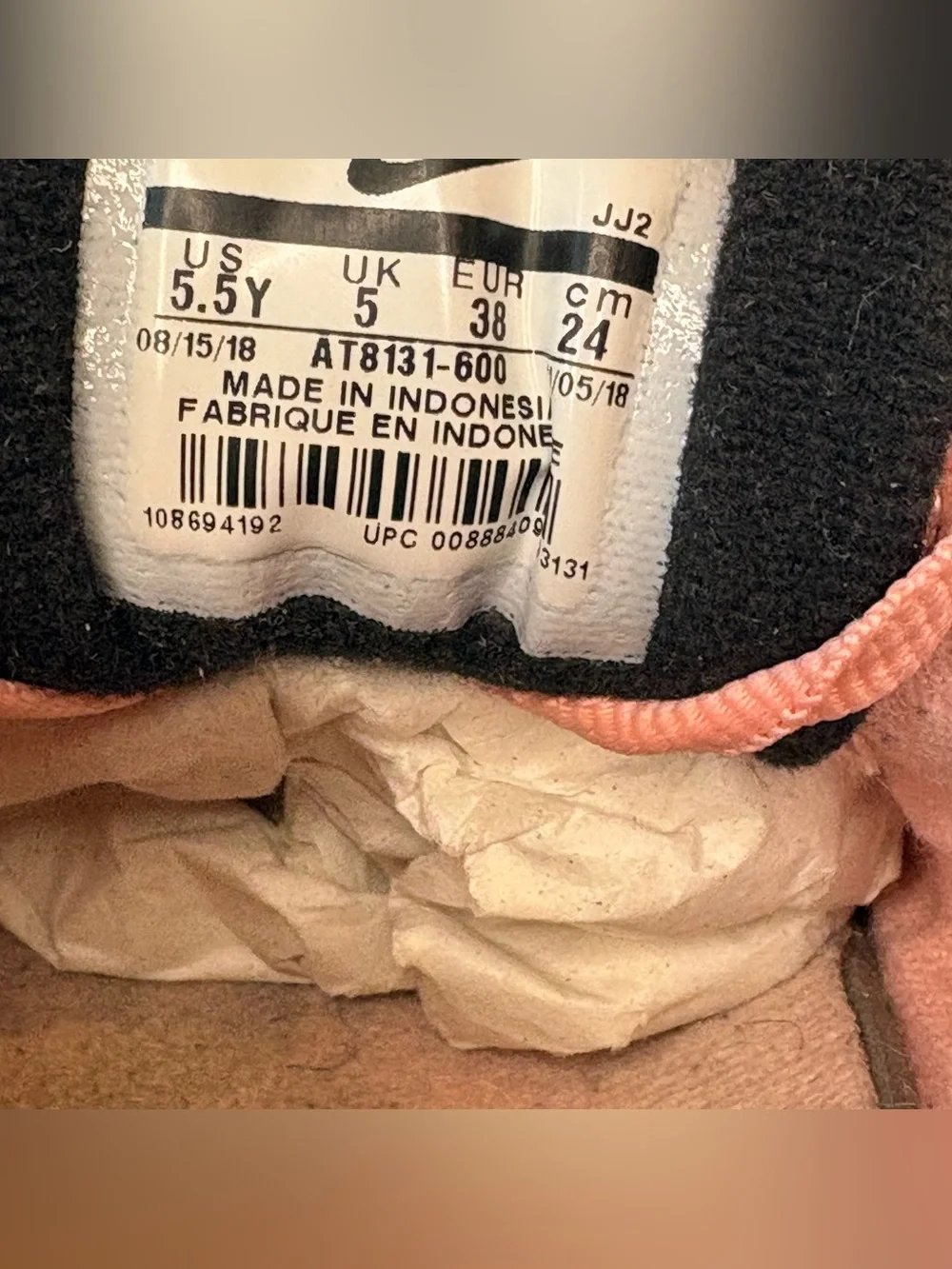 Nike Air Max 1 Have a Nike Day Bleached Coral size 5.5Y / 7 Womens AT8131-600